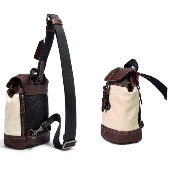 Coach Hudson Small Backpack Crossbody Unisex Canvas/Leather EUC - Picture 9 of 13